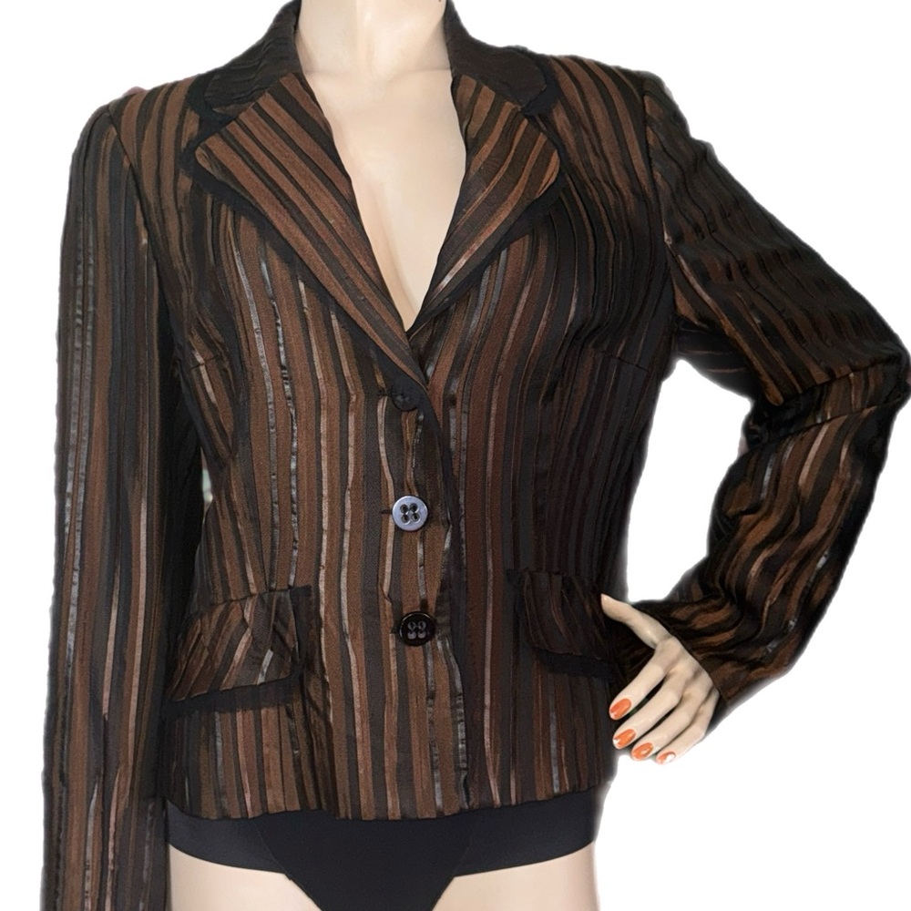 Earl Rutenberg Collection Striped Blazer Jacket - Picture 9 of 17